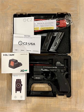CZ 75 P-01 with Red Dot sight + others